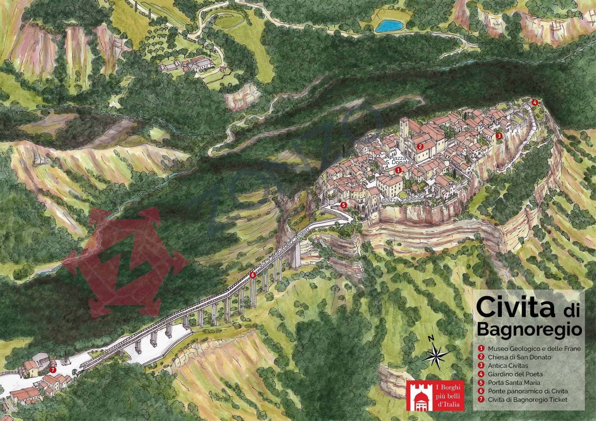 map civita di bagno reggio